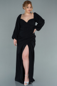 Robe de Soirée Grande Taille Longue Noir ABU2292