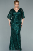 Robe de Soirée Grande Taille Longue Émeraude ABU2309