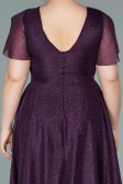 Robe de Soirée Grande Taille Longue Violet Foncé ABU2310