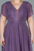 Robe de Soirée Grande Taille Longue Lilas ABU2310
