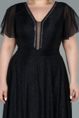 Robe de Soirée Grande Taille Longue Noir ABU2310