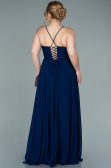 Robe De Soirée Grande Taille Longue Bleu Marine ABU1324