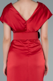 Robe De Cérémonie Satin Courte Rouge ABK1107