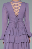Robe De Cérémonie Mousseline Mini Lavande ABK161