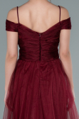 Robe de Soirée Longue Rouge Bordeaux ABU2336