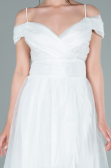 Robe de Soirée Longue Blanc ABU2336
