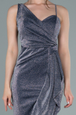 Robe De Soirée Longue Bleu Marine ABU2227