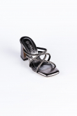 Chaussons de Soirée à Talon Avec Mirroir Platine AB1074