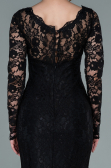 Robe de Soirée Longue Lacé Noir ABU1571