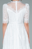 Tenue de Soirée Midi Dantelle Blanc ABK1388
