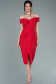 Robe de Cérémonie Midi Rouge ABK1393