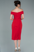Robe de Cérémonie Midi Rouge ABK1393