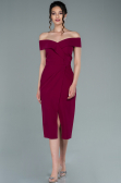 Robe de Cérémonie Midi Prune ABK1393