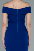 Robe de Cérémonie Midi Bleu Saxe ABK1393