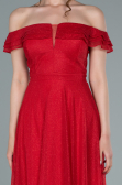 Robe de Soirée Longue Rouge ABU2351