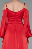 Robe de Soirée Longue Satin Rouge ABU2339