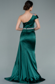 Robe de Soirée Longue Satin Émeraude ABU2363