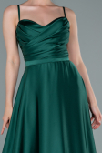 Robe De Soirée Satin Longue Vert ABU1601