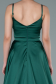Robe De Soirée Satin Longue Vert ABU1601