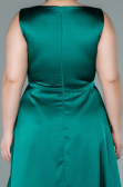 Robe de Soirée Longue Satin Émeraude ABU2350