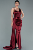 Robe de Soirée Longue Rouge Bordeaux ABU2373