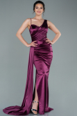 Robe de Soirée Longue Prune ABU2373