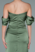 Robe de Cérémonie Midi Satin Kaki ABK1404