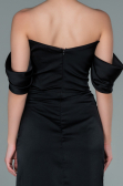 Robe de Cérémonie Midi Satin Noir ABK1404
