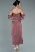 Robe de Cérémonie Midi Satin Vison ABK1404