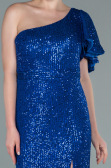 Robe Queue De Poisson Longue Bleu Saxe ABU1891