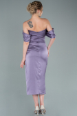 Robe de Cérémonie Midi Satin Lilas ABK1404