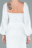 Robe Queue de Poisson Longue Blanc ABU2280