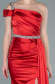 Robe de Soirée Longue Satin Rouge ABU2363