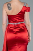 Robe de Soirée Longue Satin Rouge ABU2363