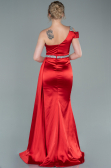 Robe de Soirée Longue Satin Rouge ABU2363