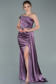 Robe de Soirée Longue Satin Lavande ABU2363