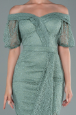 Robe de Soirée Longue Dantelle Turquoise ABU2427