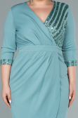 Robe De Soirée Grande Taille Courte Turquoise ABK1325