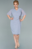 Robe De Soirée Mousseline Courte Gris ABK1294