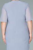 Robe De Soirée Mousseline Courte Gris ABK1294
