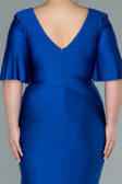Robe Grande Taille Longue Bleu Saxe ABU2441