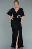 Robe Grande Taille Longue Noir ABU2441