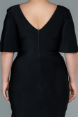 Robe Grande Taille Longue Noir ABU2441