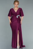 Robe Grande Taille Longue Couleur Cerise ABU2441