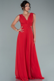 Robe de Cérémonie Mousseline Rouge DS1300