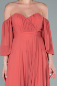 Robe de Soirée Longue Mousseline Pelure D'oignon ABU2457