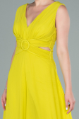 Robe de Cérémonie Mousseline Pistache vert DS1300