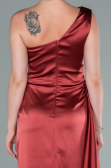 Robe De Soirée Satin Longue Marron clair ABU2173
