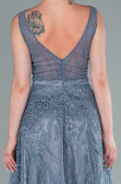 Robe De Soirée Longue Gris ABU2418