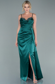 Robe de Soirée Longue Satin Émeraude ABU2477